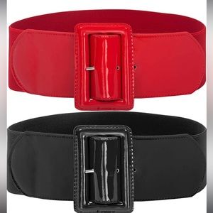 Two fashion elastic belts